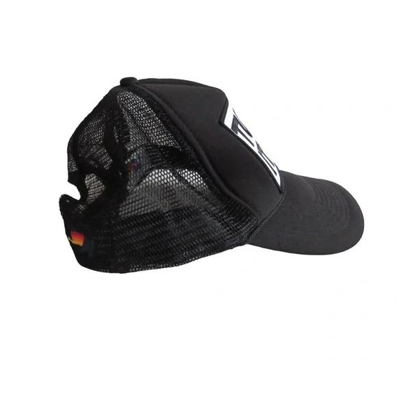 Aviator Nation Turn It Up Trucker Hat Bolt Black Mesh Adjustable Snapback Cap - Picture 4 of 8